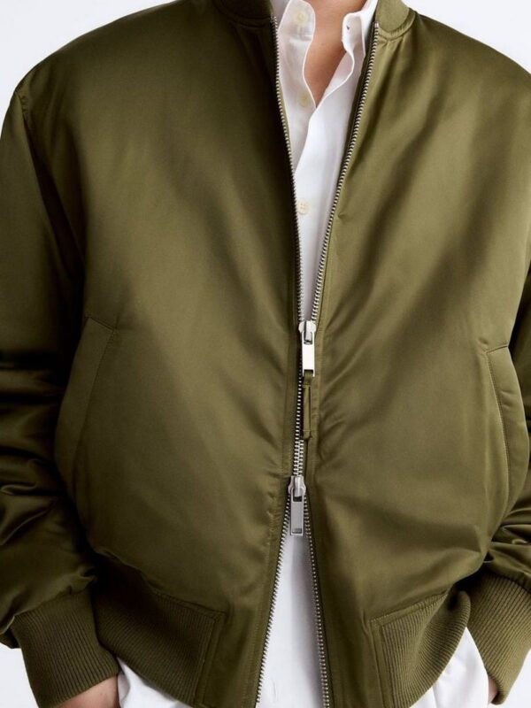 Men's bomber jacket ZARA (Green) Zara - Image 5