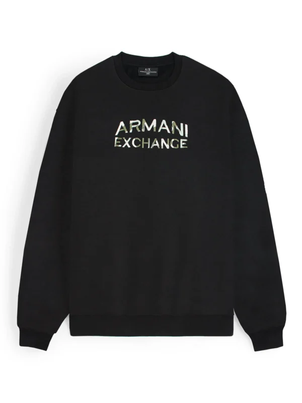 Mens Embroidery chest Logo Black Sweatshirt - Image 3