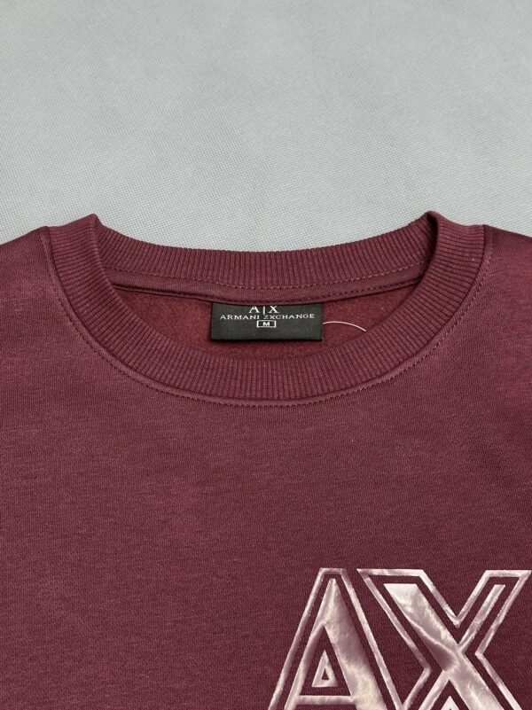 A/X Men's Premium Fleece Maroon Sweatshirt - Image 3