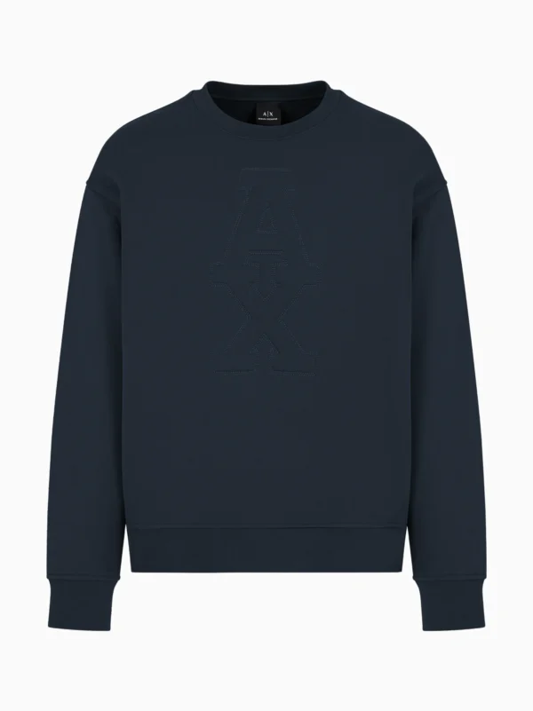 A/X Navy Blue Crew Neck Sweatshirt - Image 4