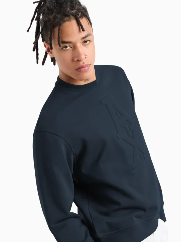 A/X Navy Blue Crew Neck Sweatshirt - Image 5