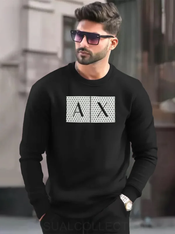 A/X Men's Premium Fleece Black Sweatshirt