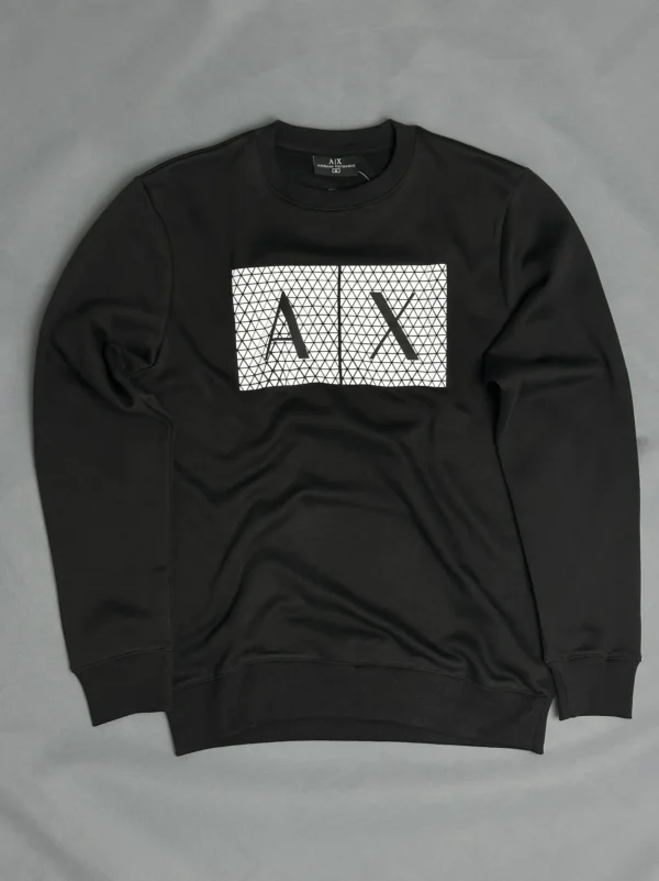 A/X Men's Premium Fleece Black Sweatshirt - Image 8