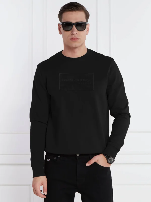 Black Embroidery chest Logo Sweatshirt