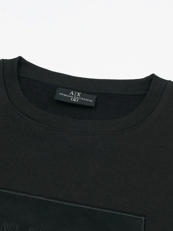 Black Embroidery chest Logo Sweatshirt - Image 4