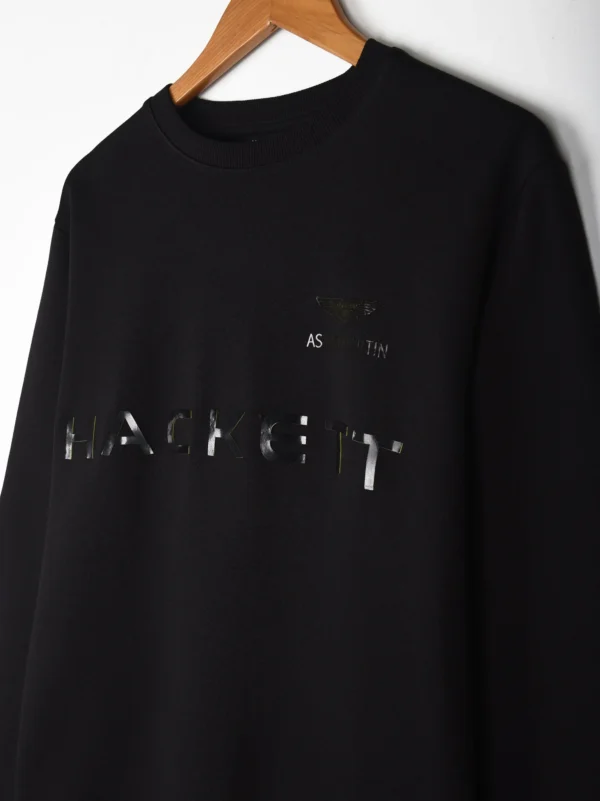 Black Logo Printed Crew Neck Sweatshirt - Image 4