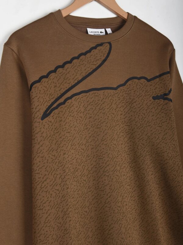 Men Big Logo Mustard Fleece Sweatshirt - Image 5