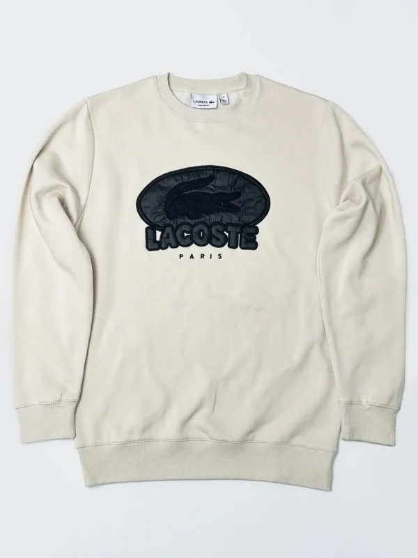 Men Crocodile Chest Logo White Sweatshirt - Image 7