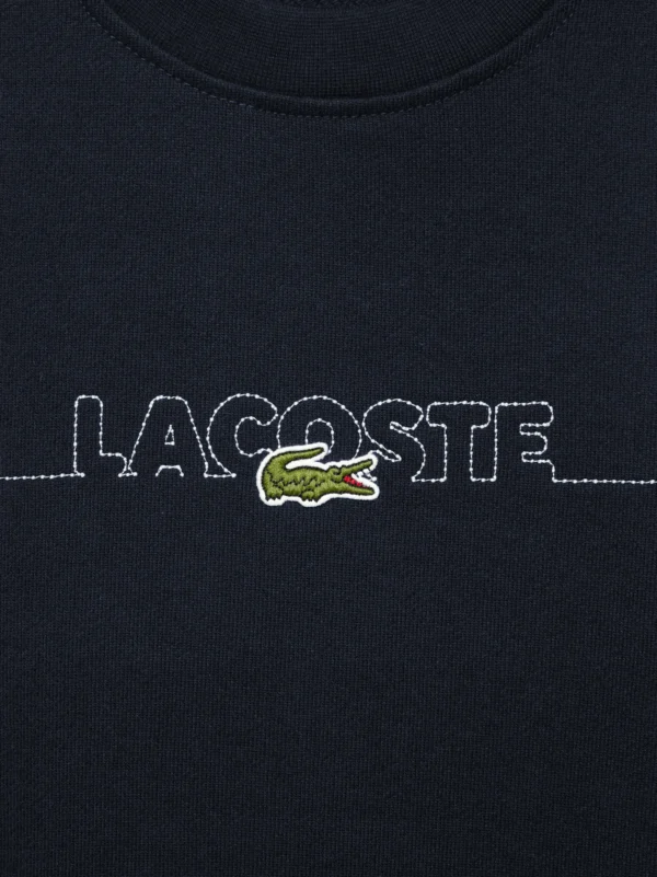 Men Embroidered Crocodile Logo Blue Sweatshirt - Image 5