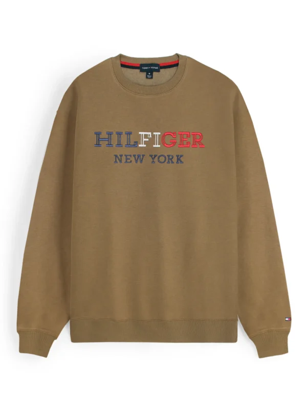 Men Embroidery Logo Mustard Sweatshirt - Image 5