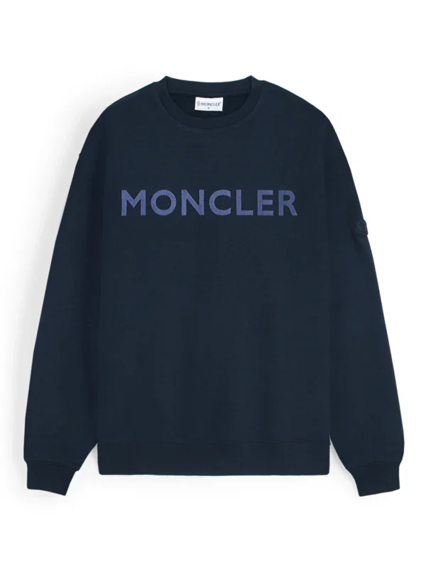 Men Front Logo Blue Sweatshirt - Image 10