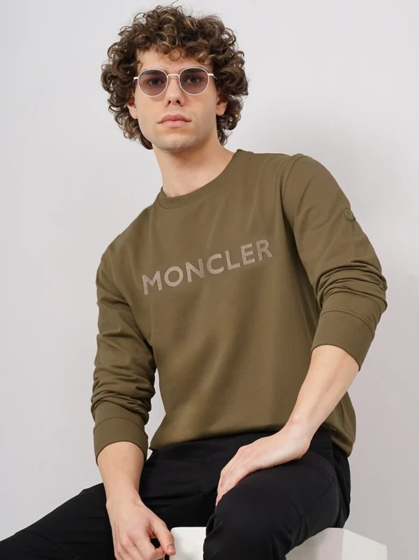 Men Front Logo Mustard Sweatshirt