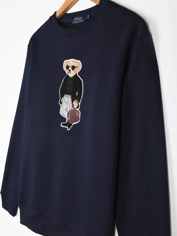 Men Polo Bear Blue Sweatshirt - Image 3