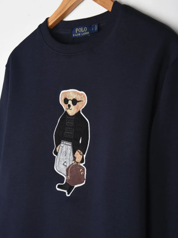 Men Polo Bear Blue Sweatshirt - Image 5