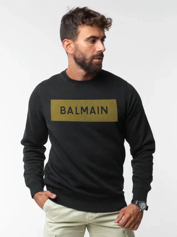 Men's Black Print Sweatshirt