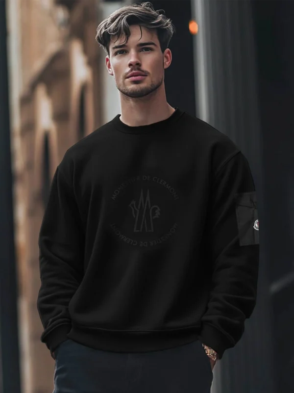 Mens Black Front Logo Sweatshirt