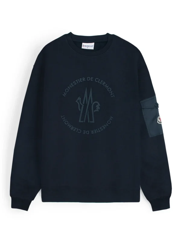 Mens Blue Front Logo Sweatshirt - Image 9