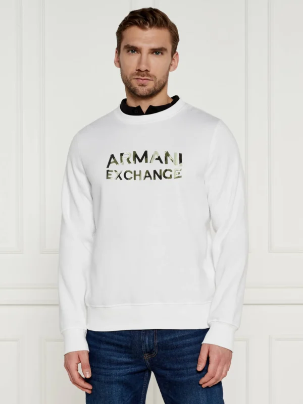 Mens Embroidery chest Logo White Sweatshirt