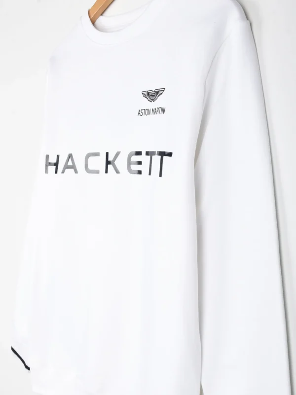 White Logo Printed Crew Neck Sweatshirt - Image 5