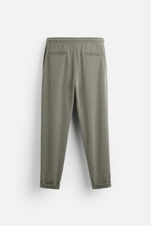 Easy Care Jogger Waistband Olive Trouser - Image 7