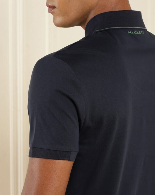 HACKETT LONDON Cotton Polo T-Shirt with Spread Collar - Image 5