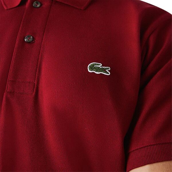 MAROON SLIM FIT PETIT PIQUE POLO - Image 2