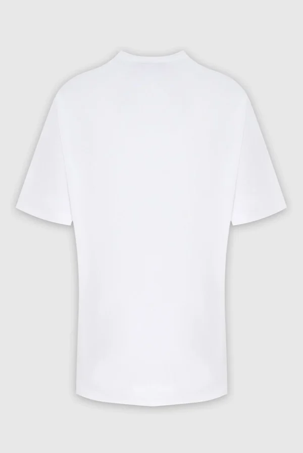 White cotton t-shirt for men - Image 6