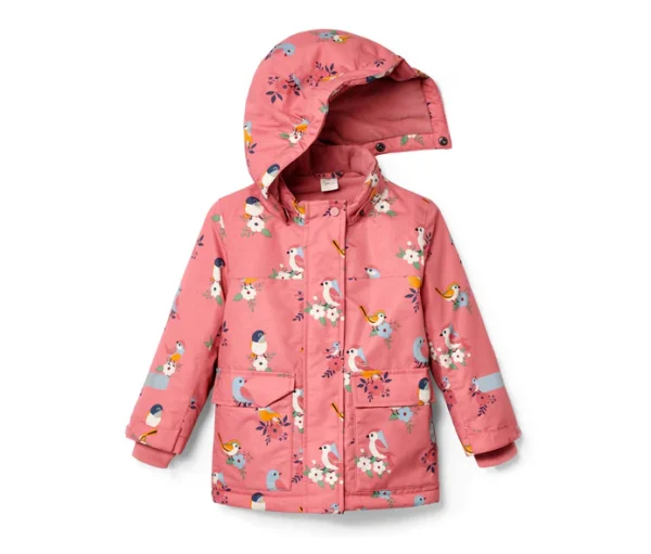 BIRD PINK HOODED PUFFER JACKET - Image 4