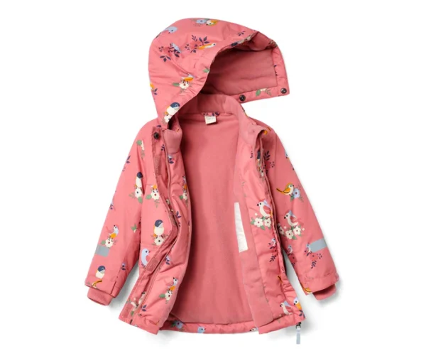 BIRD PINK HOODED PUFFER JACKET - Image 3