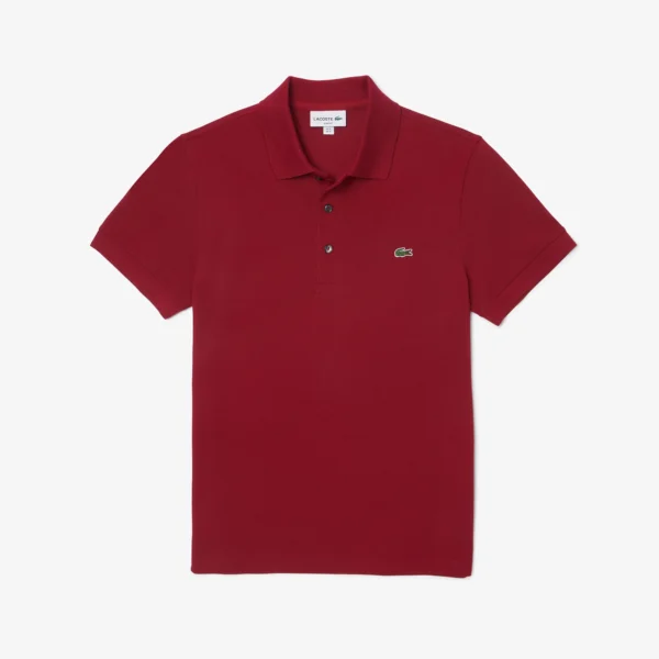 MAROON SLIM FIT PETIT PIQUE POLO - Image 5