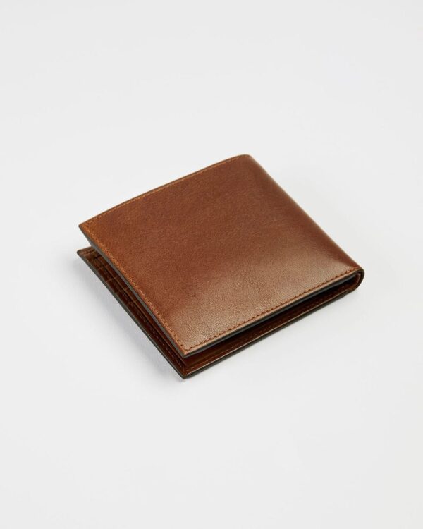 Prug Leather Bifold Wallet, Brown - Image 2