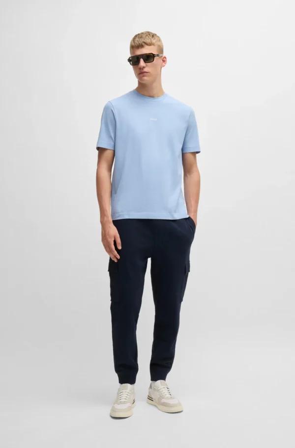 Relaxed-fit T-shirt in stretch cotton with logo print