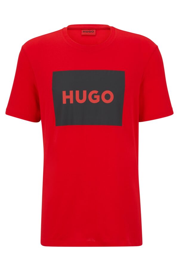 Crew-neck T-shirt in cotton jersey with box logo - Image 2