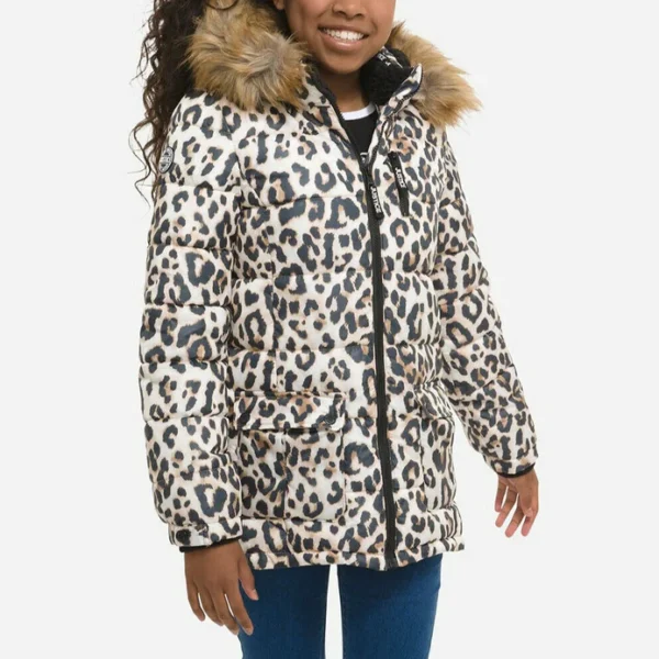 LEOPERD GIRLS ATTITUDE PERKA JACKET WITH FUR INSIDE