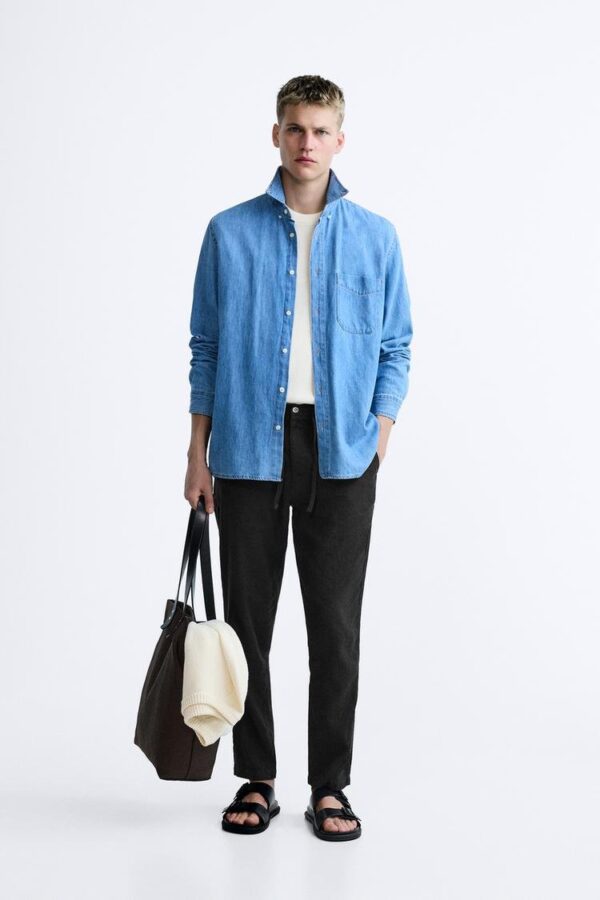ZR Linen Straight Fit Trouser - Image 6