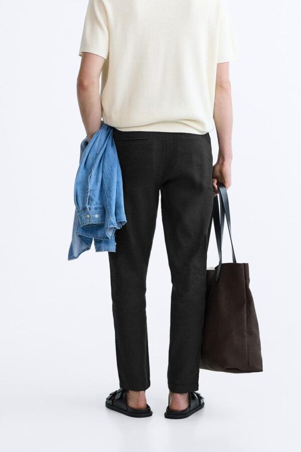 ZR Linen Straight Fit Trouser - Image 4