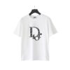 Dior Classic Letter Embossed Round Neck Short Sleeve T-shirt