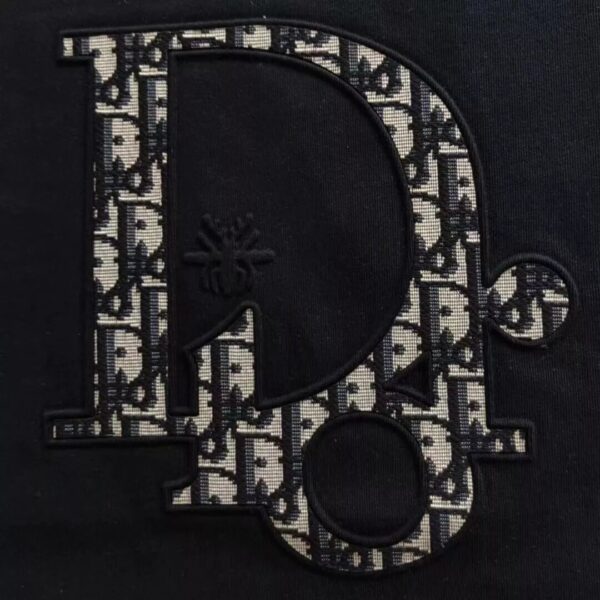 Dior Classic Over sized Letter Embossed Round Neck Short Sleeve T-shirt - Image 2