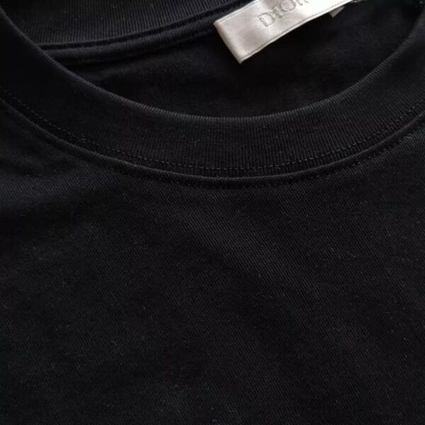 Dior Classic Over sized Letter Embossed Round Neck Short Sleeve T-shirt - Image 5