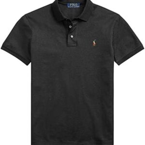 RL Custom Fit Soft Pique Cotton Polo Shirt ( Charcoal Grey )