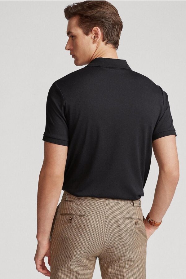 RL Custom Fit Soft Pique Cotton Polo Shirt ( Black  ) - Image 3
