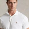 RL Custom Fit Soft Pique Cotton Polo Shirt ( white  )