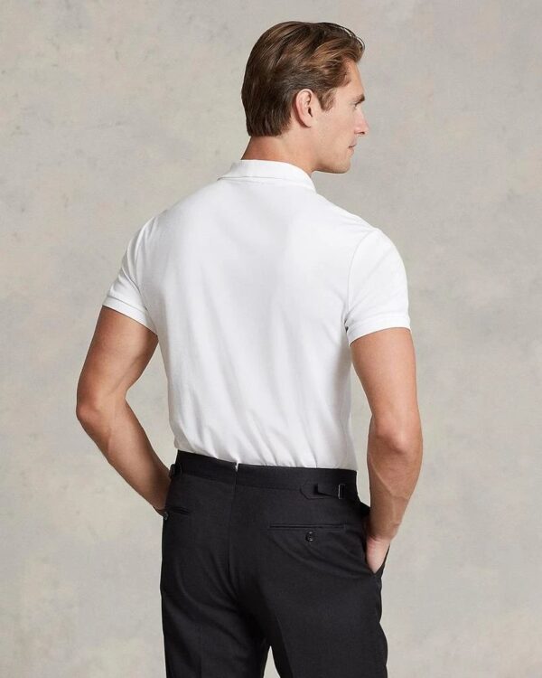RL Custom Fit Soft Pique Cotton Polo Shirt ( white  ) - Image 3