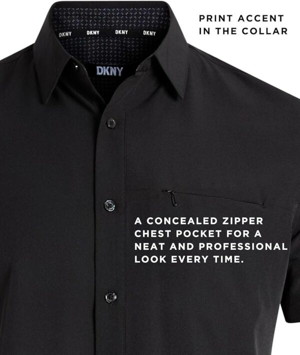 DKNY Casual Slim Fit Shirts with Zip Pocket - Image 3
