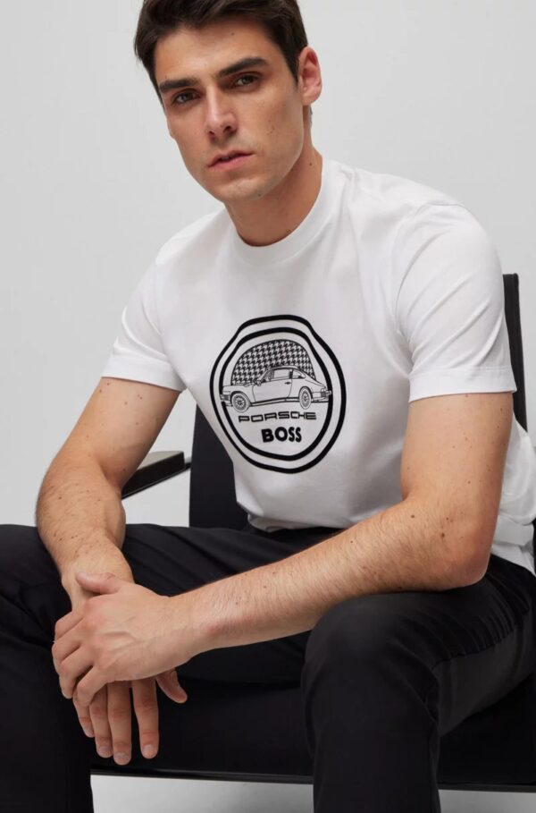 Porsche x BOSS T-shirt Capsule logo mercerised Cotton - Image 2