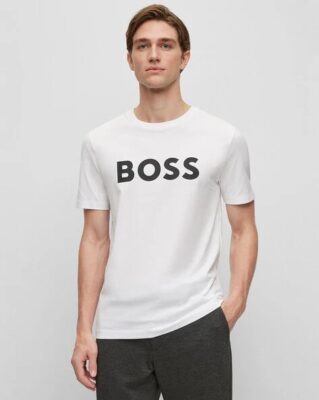 Boss logo-print cotton T-shirts