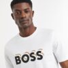 BOSS TIBURT - Print T-shirt - White