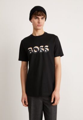 Boss TIBURT - Print T-shirt - black