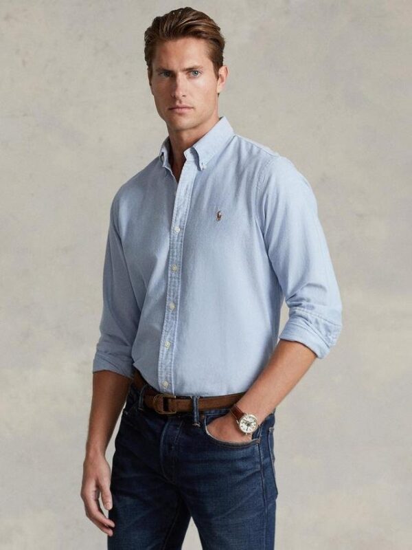 RL Slim Fit Oxford Cotton Button Down Shirts - Image 2