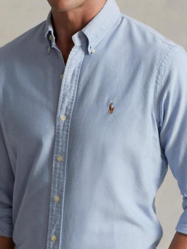 RL Slim Fit Oxford Cotton Button Down Shirts - Image 5
